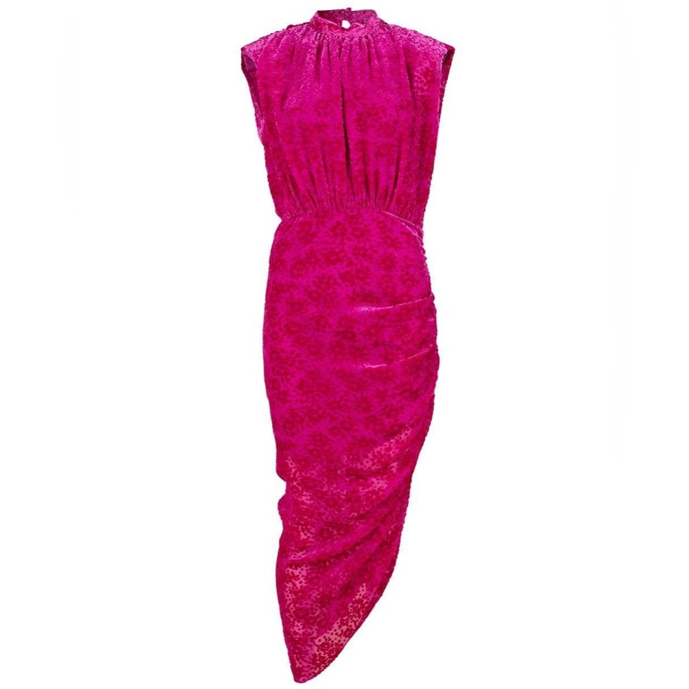 VERONICA BEARD Kendall Velvet Burnout Asymmetrical Dress